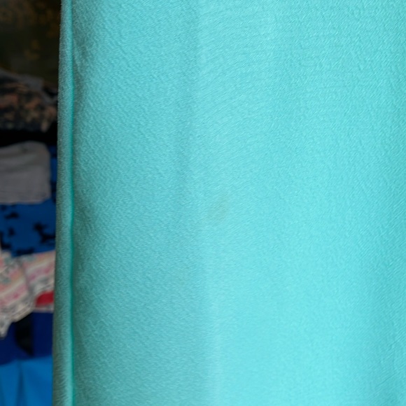 Seafoam Green Mittoshop Mod Dress with Scalloped Trim on Sleeves and Hem Sz L - Picture 10 of 10